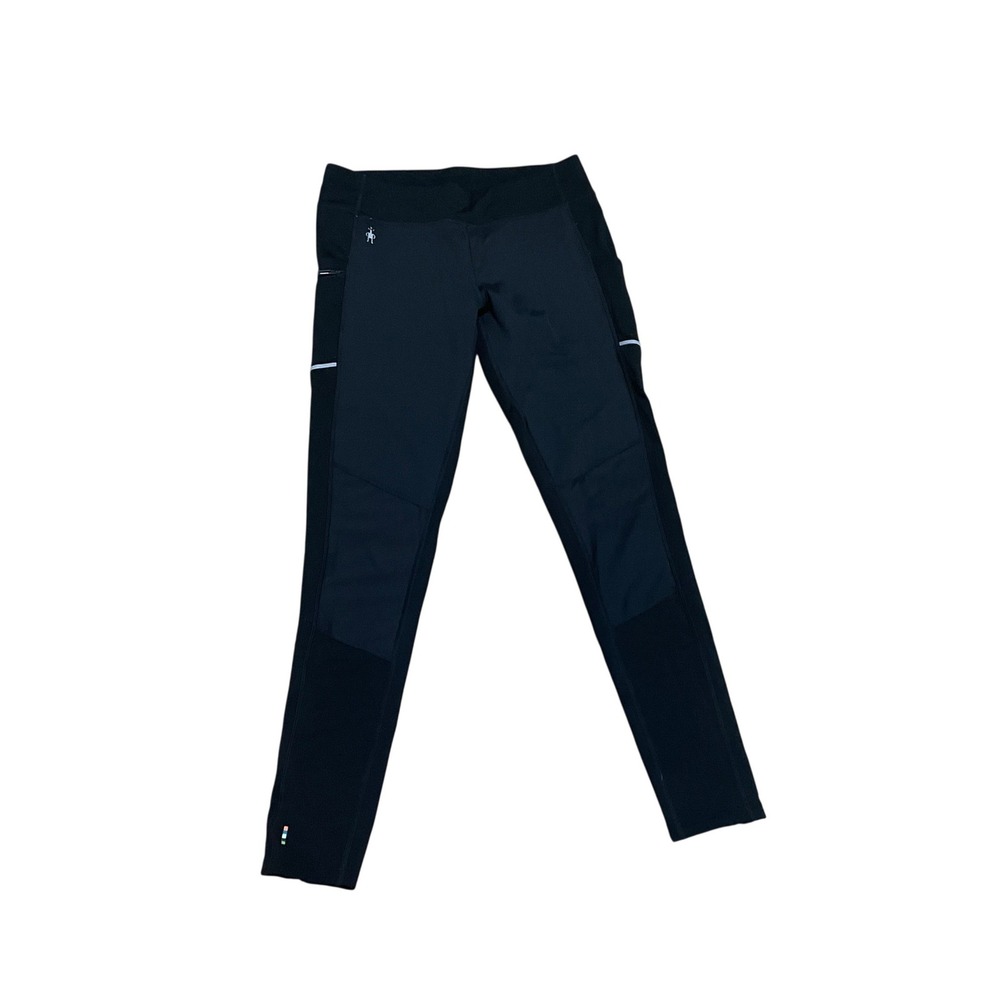 Smartwool PhD Wind Tights Womens Medium Black Merino Wool Blend Running Leggings
